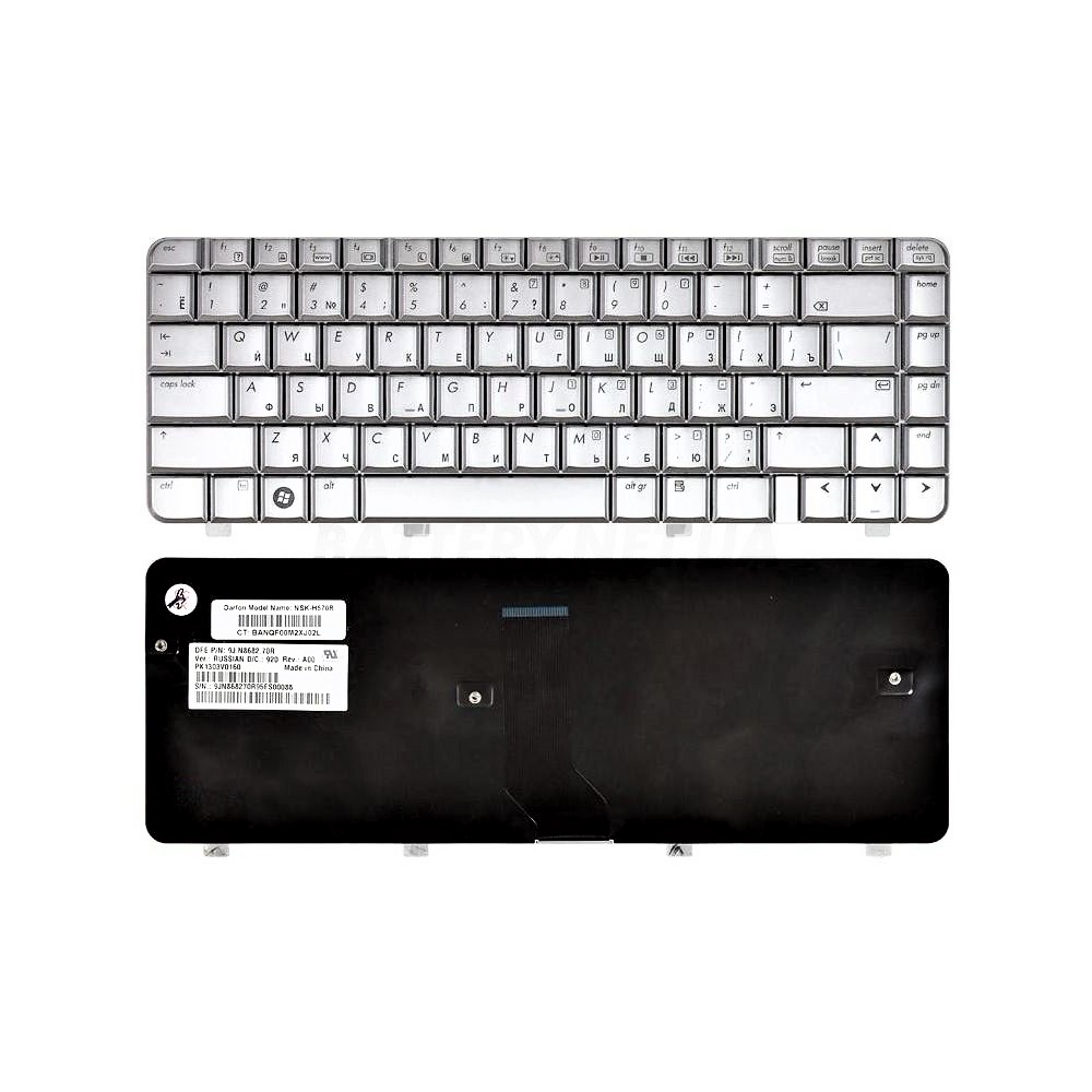 Клавиатура HP Pavilion (DV4-1000) Silver, RU