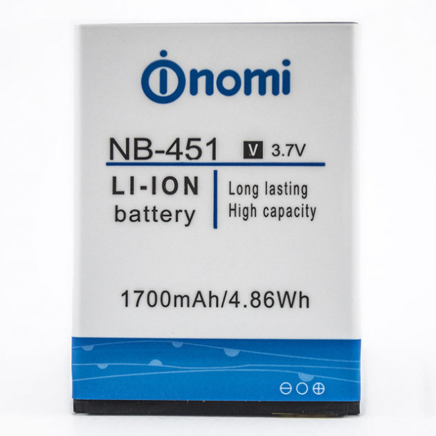 Аккумулятор к телефону Nomi i451 NB-451 1700mAh